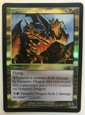 ✨ Vampiric Dragon FOIL ✨ Odyssey - MTG Magic - 296/350 - Vintage Rare - NM - Image 1 of 2