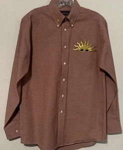 Para hombres Talla 15.5 32/33 The Arrow Company Botón Abajo Sol/Estrellas Acento Usado en Excelente Condición - Imagen 1 de 8