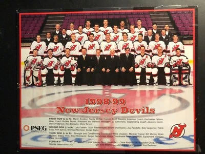 Mini póster fundido NHL New Jersey Devils 1998-99 8" X 10" Foto 1 de 4