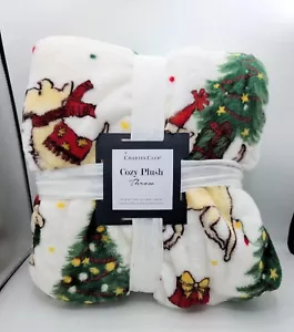 NEW CHARTER CLUB Christmas Winter Dog Christmas Plush Throw Blanket 70x50 - Picture 1 of 4