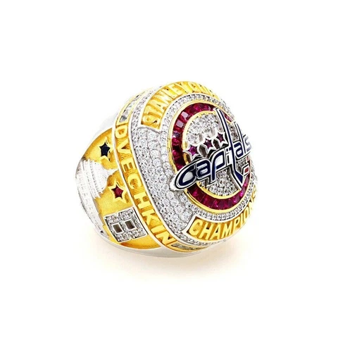 2018 Washington Ice Hockey Ovechkin Stanley Cup Silver Championship Ring Cover