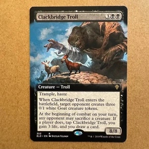 Magic The Gathering ~ Clackbridge Troll ~ Arte Extendido ~ ELD Throne of Eldraine ~ #353 ~ Casi Nuevo - Imagen 1 de 7