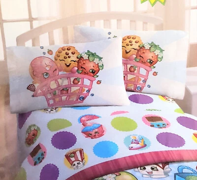 Funda de almohada estándar súper suave de microfibra con retazos coloridos Shopkins Foto 1 de 3