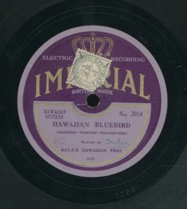 78tk-Hawaiian-UK IMPERIAL 2014-Kula's Hawaiian Trio-(Hawaiian Bluebird/Sonny Boy - Picture 1 of 2