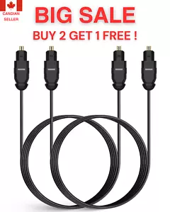Digital Optical Audio Toslink Cable For Sound Bar TV HiFi Music Fiber Optic Wire - Picture 1 of 11