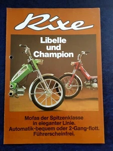 Rixe Libelle GTH Champion FTH FT Mofa Prospekt gelocht - Picture 1 of 3