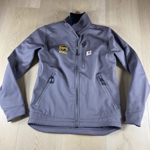 Carhartt Men's Rain Defender Relaxed Fit Sz S Grey Softshell Jacket Ups Logo’s - Picture 1 of 5
