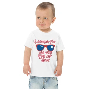 Toddler Looking Fly on the 4th of July T-shirt - Picture 1 of 10