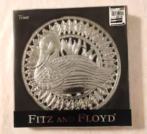Neu Fitz and Floyd Gourmet silberfarben Ente Metall Serviergeschirr Untersetzer - Bild 1 von 7