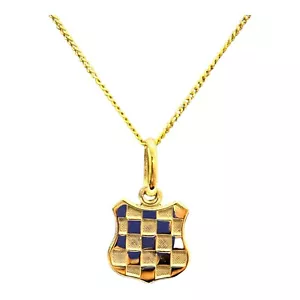9ct 9K Yellow Gold Croatian Shield Charm Pendant 2.25 Grams. Brand New - Picture 1 of 8