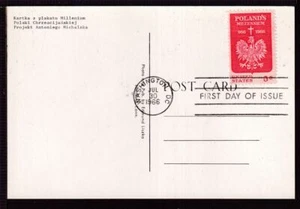 1966 Poland Millennium Sc 1313 Edmund Lszka post card Maxi-card FDC - Picture 1 of 2