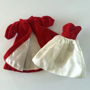 Reproduction Barbie Vintage Red Flare Velvet Coat / Silken Flame Dress - Picture 1 of 8