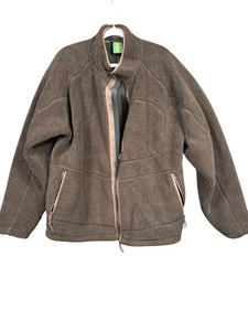 Cabela's Jacket Mens XL Brown Sherpa Fleece Full Zip Pockets Outdoor High Pile - Picture 1 of 7