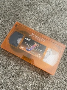 Vintage JVC J' Collection BLANK VHS Tape Sky Orange Clear Plastic EHG T-120 - Picture 1 of 8