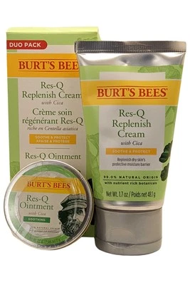 Burts Bees Res-Q Skincare Set Ointment 17g + Replenish Cream 48g Soothe&Protect - Image 1 of 4