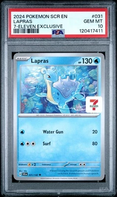 PSA 10 Lapras 7-Eleven South East Asia Exclusive 031 Pokemon SCR Stellar Crown - Image 1 of 2