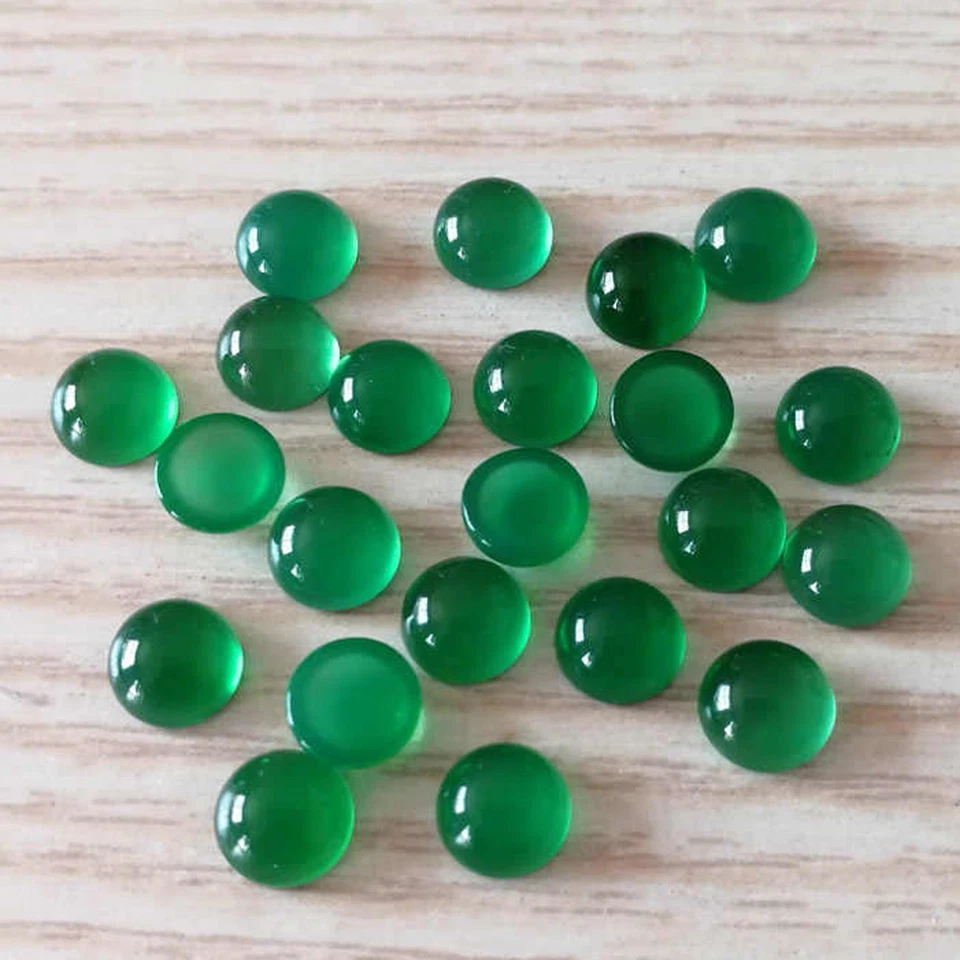 Cabujón redondo de ónix verde natural de 5 mm a 25 mm piedras preciosas sueltas Foto 1 de 3