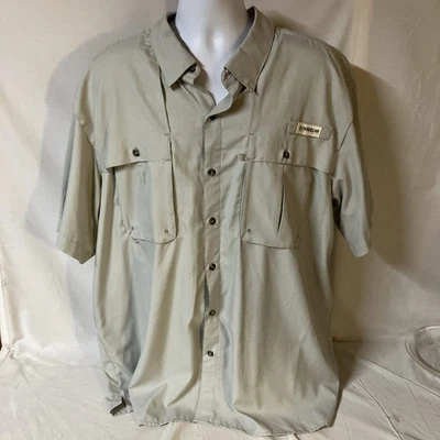 Magellan Fishing Vented Shirt Gray Microcheck Mens 2XL XXL MagWick Angler Fit FS - Image 1 of 4
