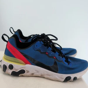 Nike React Element 55 BQ6166-403 Athletic Sneakers Game Royal Dynamic Yellow 8.5 - Picture 1 of 10