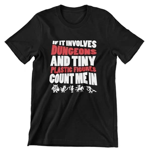 Dungeons and Dragons Plastic Figures T-SHIRT - Picture 1 of 3