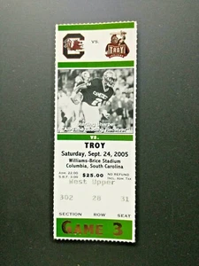 BIGLIETTO CALCIO TROY vs. SOUTH CAROLINA 2005 STUB G21 - Foto 1 di 2