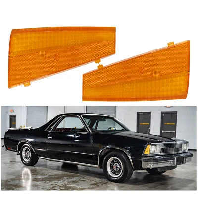 2 x Front Marker Light Set Fit For 1980 1981 Chevrolet El Camino Malibu - Image 1 of 4