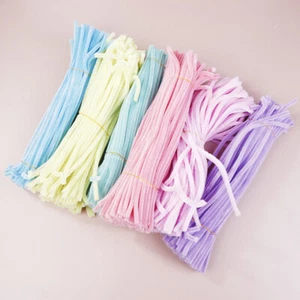 100Pcs DIY Chenille Sticks Educational Handmade Material Plush Strips Cleaner AT - Picture 1 of 18