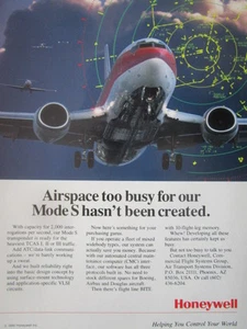 1992 PUB HONEYWELL ATC TCAS COLLISION AVOIDANCE ALERT AIRLINER ORIGINAL AD - Picture 1 of 1