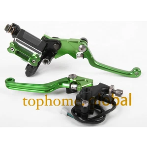 7/8" Brake Master Cylinder Reservoir levers For kawasaki KX65/85/125/250/250F GN - Foto 1 di 9