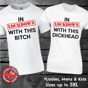Divertido Juego de Camisetas con Bloqueo a Coincidencia Bitch Dickhead *Tamaños hasta 5XL - Imagen 1 de 1