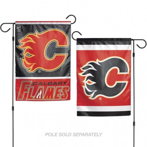 Calgary Flames 2 Sided Garden Flag 12.5" x 18" [NEW]  NHL Fan Yard Outdoor Cover