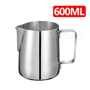 Stainless Steel Milk Frothing Jug Frother Coffee Latte Container Pitcher 4 Sizes - Picture 1 of 13