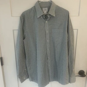 NWOT LL Bean Shirt Mens Medium Traditional Fit Plaid Green & Blue Button Down - Picture 1 of 5