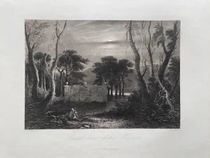 Antiker Druck von 1850; Clan MacNab Burial Place, Innis Bhuidhe nach Mackenzie - Bild 1 von 2