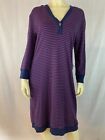 Ralph Lauren Jeans Co. Dress L Cotton Stretch Knit Pullover Hoodie Blue Red     