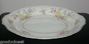 SYRACUSE CHINA FEDERAL SHAPE BRIARCLIFF Approx 14”L PLATTER Ex Cond GOLD TRIM - Picture 1 of 4