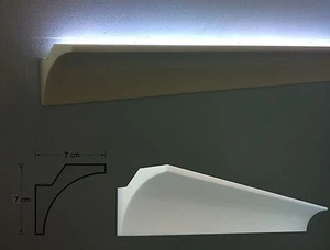 CORNICI IN POLISTIROLO TAGLIATE 150 x 150 x 1000 MM NEGOZI CASA CORNICE PER LED - Picture 1 of 1