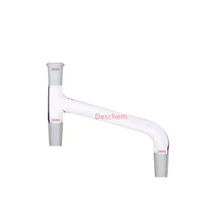 24/40,Glass 3-Way Adapter,Oblique Down Type,Parallel Joints Distillation Adapter - Picture 1 of 4