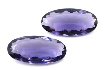 Lab Created Amethyst Oval Cut Loose Gemstone 20X40 MM For Pendant Stone P-1142 - Image 1 of 4
