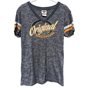 Camiseta Harley Davidson Original Ocala Florida SS Striped Distress SS Talla XL Stratman - Imagen 1 de 7