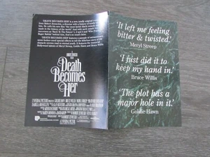 Streep Willis Hawn Death Becomes Her Film Movie Cinema Promotional Flyer Leaflet - Imagen 1 de 6