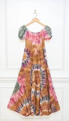 Young Fabulous & Broke Sunny Tie Dye Off The Shoulder Maxi Dress Size XS Boho - Image 1 of 4
