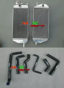 Aluminum Radiator & BLACK Silicone Hose for GASGAS MX/SM/EC 200 250 300 2007-11 - Picture 1 of 9