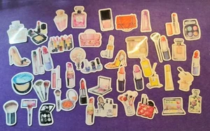 Makeup and Beauty Cosmetics Stickers Dress Up 20 pcs Cute Hand Drawing - Picture 1 of 5