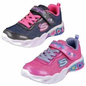Niñas Skechers Light Up Entrenadores Shimmer Spells 302304 - Imagen 1 de 20