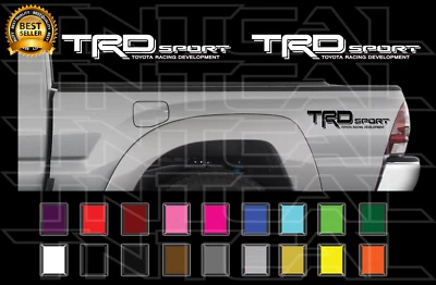TRD SPORT Decals Toyota Tacoma Racing Truck Bed Vinyl Stickers X2 2006-2011 - Image 1 of 2