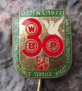 1977 WBP International Bike Peace Race Usti nad Labem Fahrrad Taube Pin Abzeichen - Bild 1 von 6