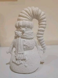 Vintage Keramik Biskuit Schneemann Form fertig zum Bemalen New Old Stock - Bild 1 von 6