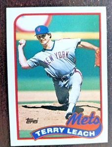 Lanzador Terry Leach 1989 Topps #207 New York Mets envío gratuito - Imagen 1 de 1
