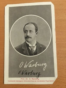 Cartolina firmata da Otto Warburg - Imagen 1 de 1